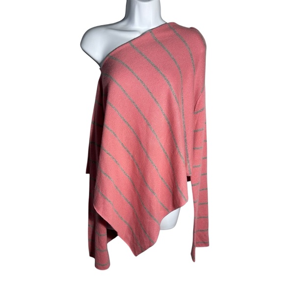 BCBG Max Azria pink poncho sweater cashmere silk women’s medium-large - Picture 3 of 6